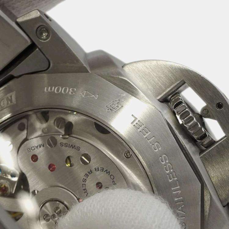 Pre Owned Panerai Black Stainless Steel Luminor PAM00329 Automatic Men's Wristwatch 44 mm