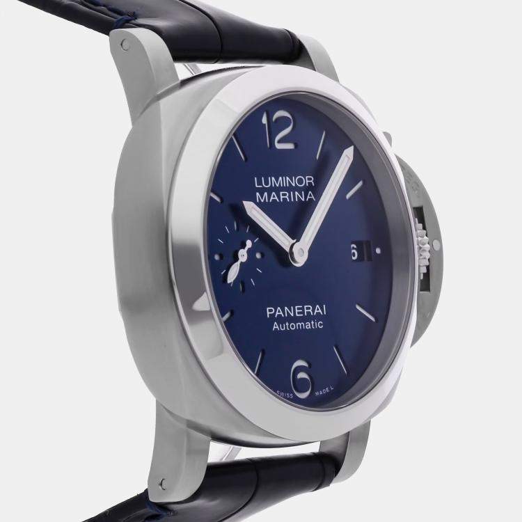 Pre Owned Panerai Luminor Quaranta PAM01370 Automatic Blue Stainless Steel Men’s Wristwatch 40mm