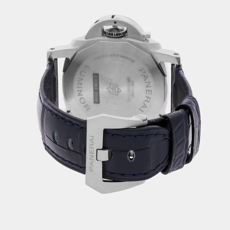 Pre Owned Panerai Luminor Quaranta PAM01370 Automatic Blue Stainless Steel Men’s Wristwatch 40mm