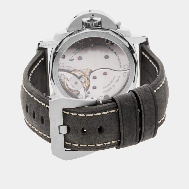 Pre Owned Panerai Luminor 1950 3 Days Firenze Boutique Edition PAM00605 Manual Winding Grey Stainless Steel Men’s Wristwatch 47mm