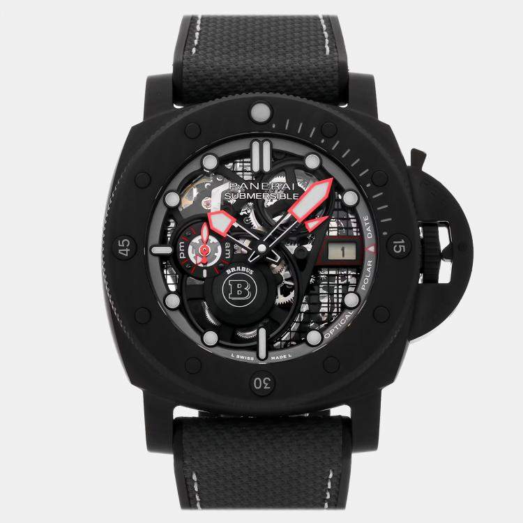Pre Owned Panerai Submersible S Brabus Black Ops Edition PAM01240 Automatic Black Carbon Men’s Wristwatch 47mm