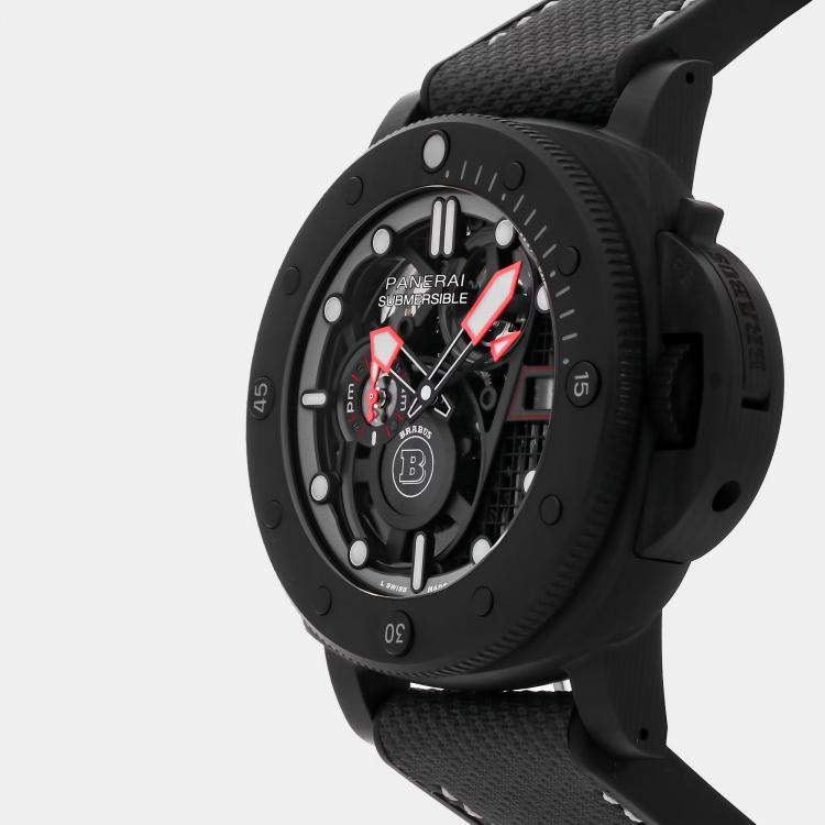 Pre Owned Panerai Submersible S Brabus Black Ops Edition PAM01240 Automatic Black Carbon Men’s Wristwatch 47mm