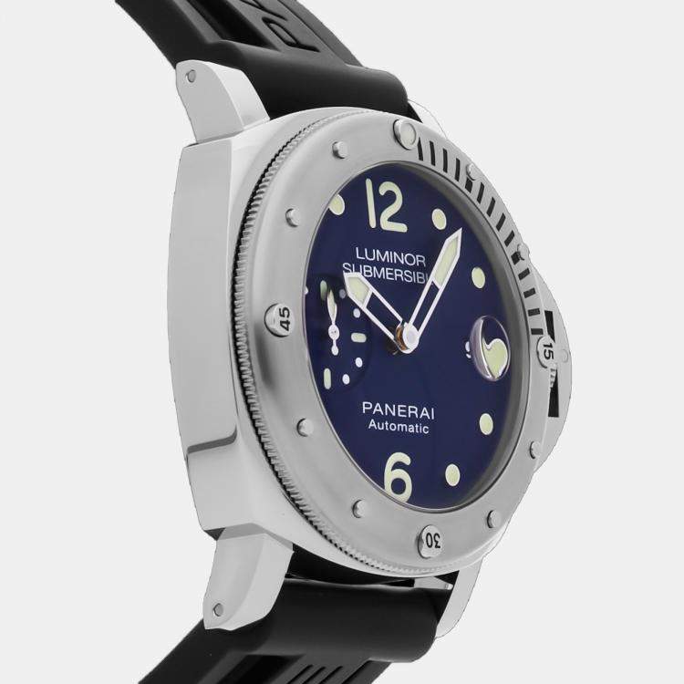 Pre Owned Panerai Luminor Submersible PAM00731 Automatic Blue Stainless Steel Men’s Wristwatch 44mm