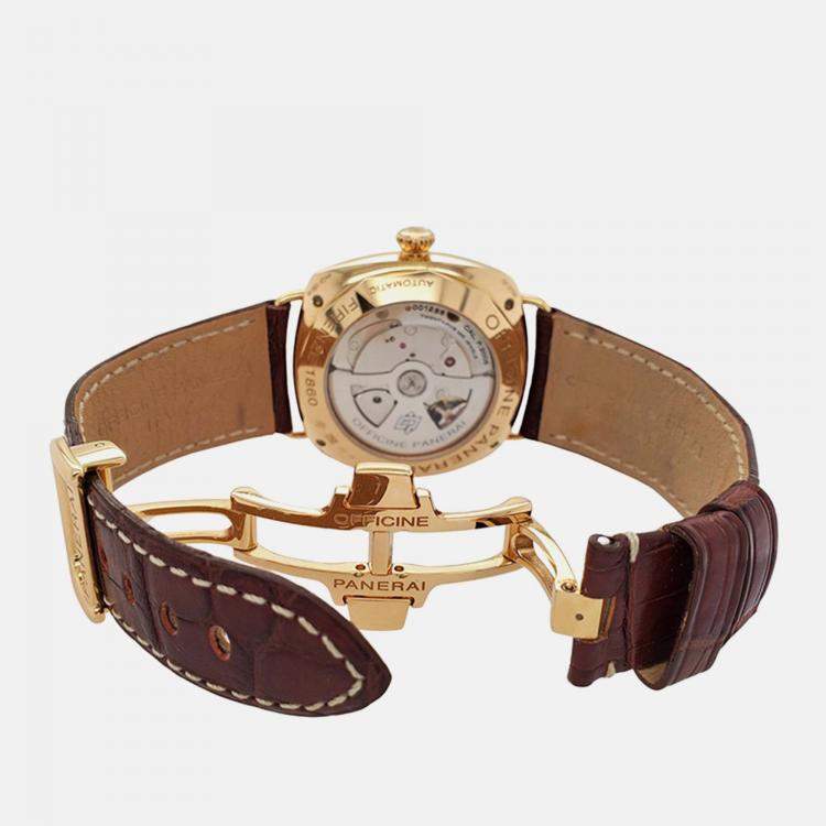 Pre Owned Panerai Radiomir PAM00273 Automatic Black 18K Rose Gold Men’s Wristwatch 45 mm