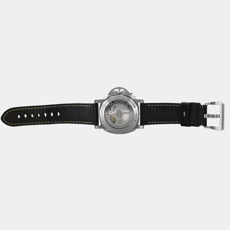 Pre Owned Panerai Luminor PAM00347 Automatic Black Stainless Steel Men's Wristwatch 45 mm