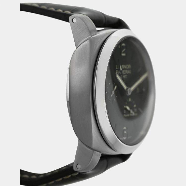 Pre Owned Panerai Luminor PAM00347 Automatic Black Stainless Steel Men's Wristwatch 45 mm
