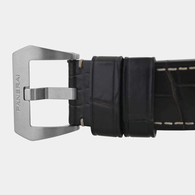 Pre Owned Panerai Luminor PAM00347 Automatic Black Stainless Steel Men's Wristwatch 45 mm
