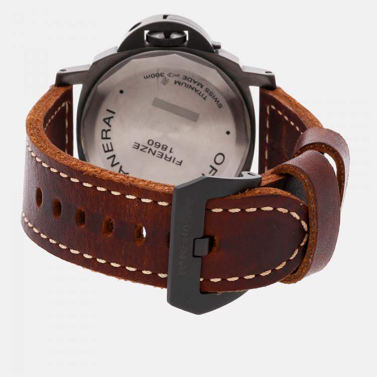 Pre Owned Panerai Luminor PAM00779 Manual Winding Black Titanium Men’s Wristwatch 44 mm