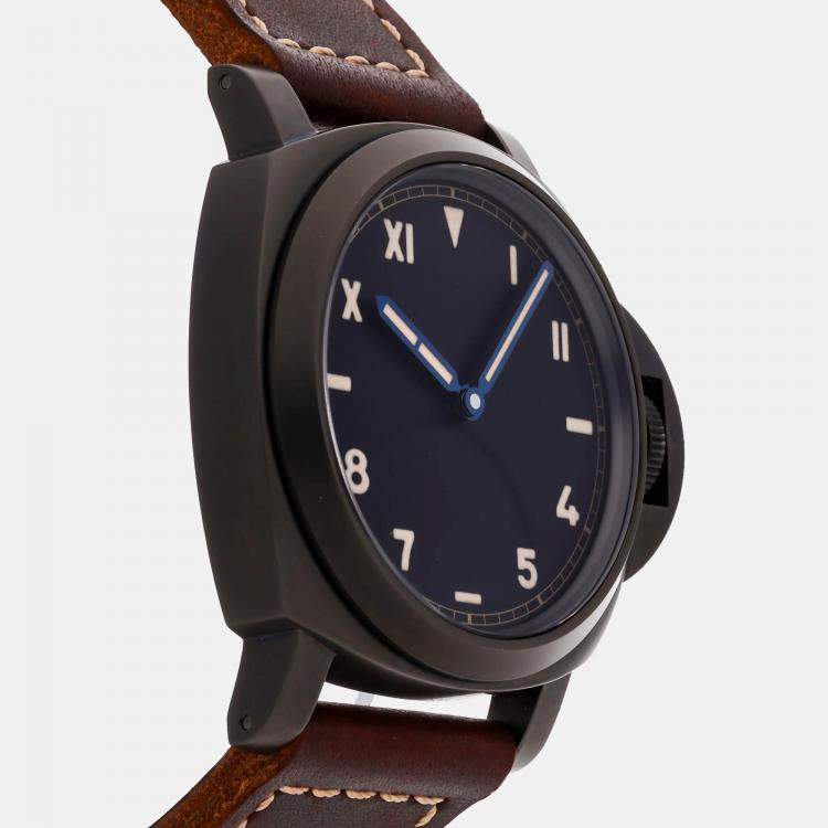 Pre Owned Panerai Luminor PAM00779 Manual Winding Black Titanium Men’s Wristwatch 44 mm