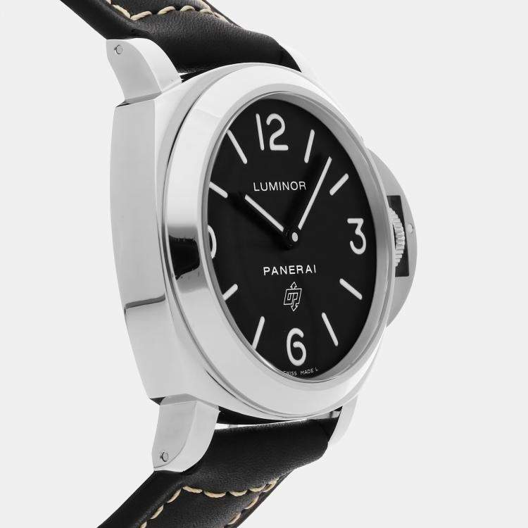 Pre Owned Pre-Owned Panerai Luminor Base Logo PAM Manual Winding Men's Watch 44 mm