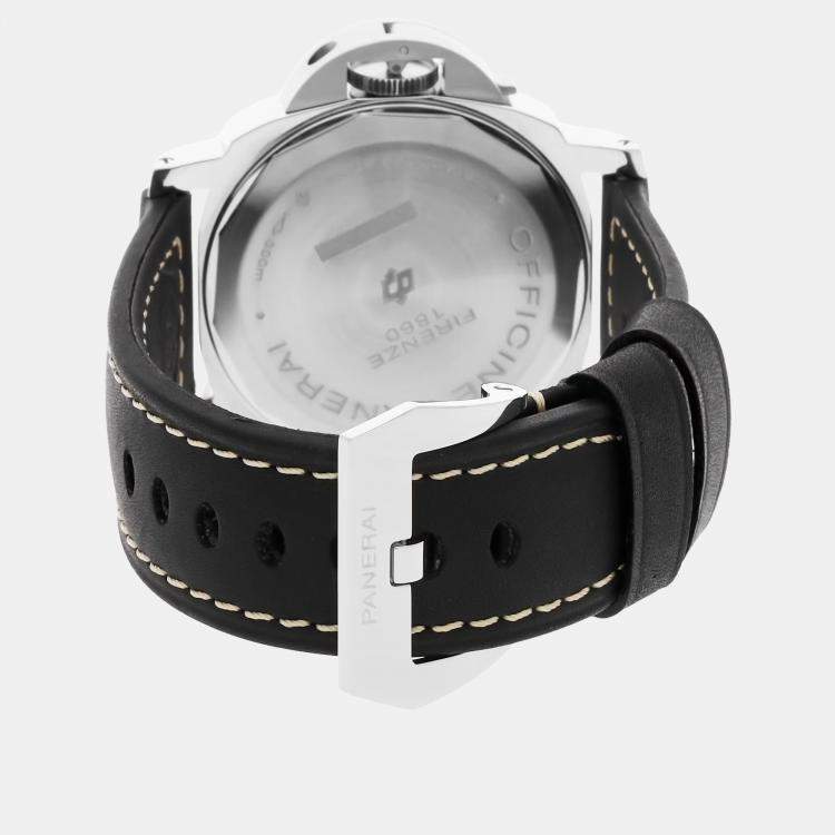Pre Owned Pre-Owned Panerai Luminor Base Logo PAM Manual Winding Men's Watch 44 mm