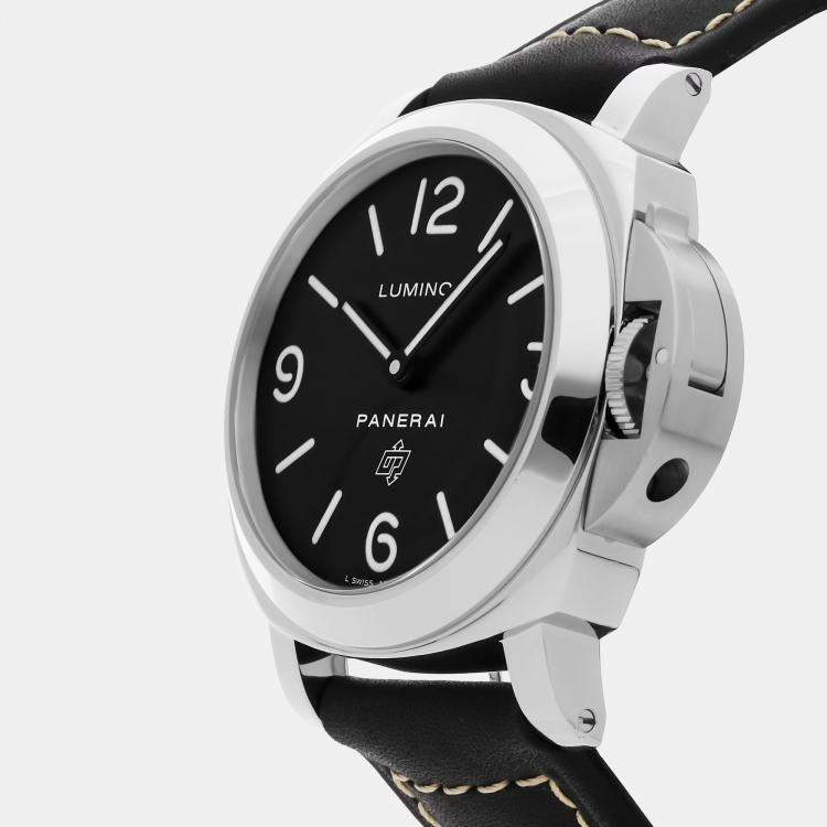 Pre Owned Pre-Owned Panerai Luminor Base Logo PAM Manual Winding Men's Watch 44 mm