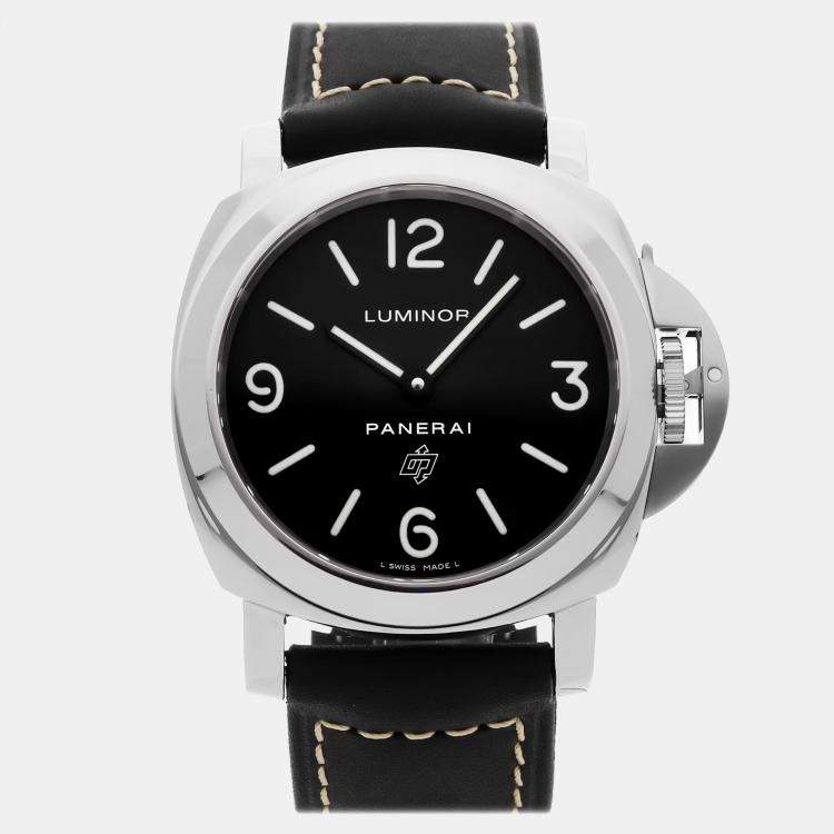 Pre Owned Pre-Owned Panerai Luminor Base Logo PAM Manual Winding Men's Watch 44 mm