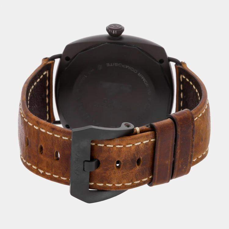 Pre Owned Pre-Owned Panerai Radiomir Composite Marina Militare 8 Giorni PAM 339 Brown Manual Winding Composite Men's wristwatch 47 mm