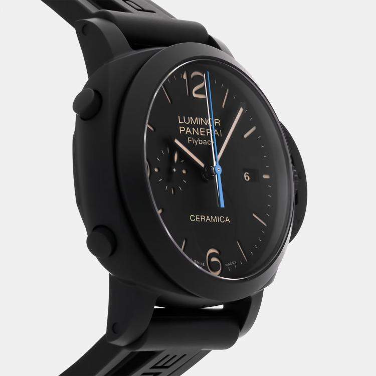 Pre Owned Pre-Owned Panerai Luminor 3 Days Chronograph Flyback PAM 580 Automatic Men's Watch 44 mm