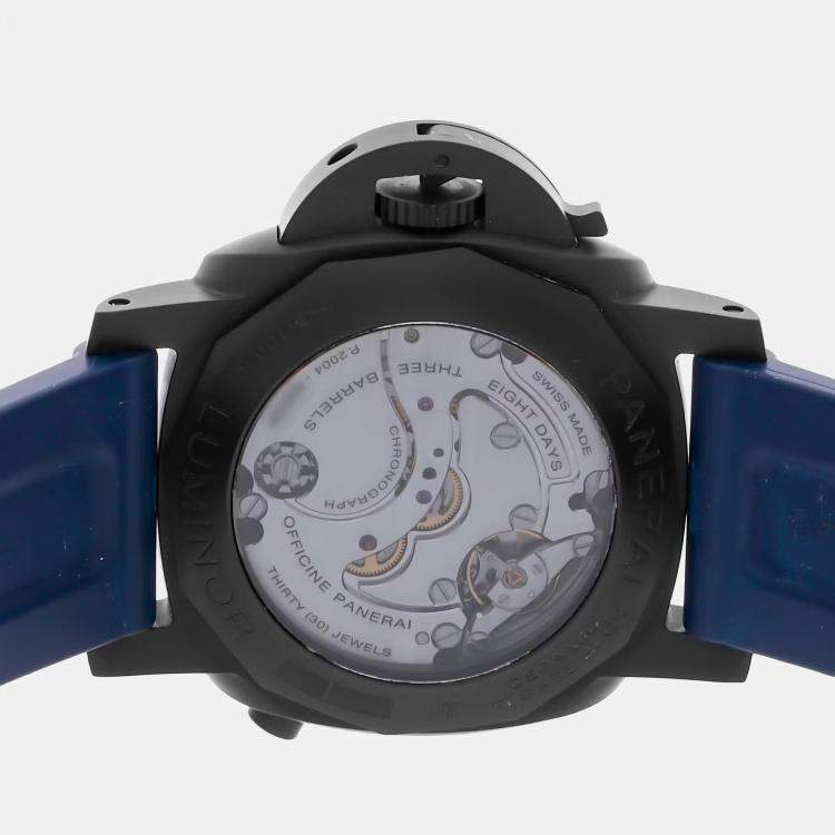 Pre Owned Pre-Owned Panerai Luminor Chrono Monopulsante 8 Giorni  GMT Blu Notte PAM 1135