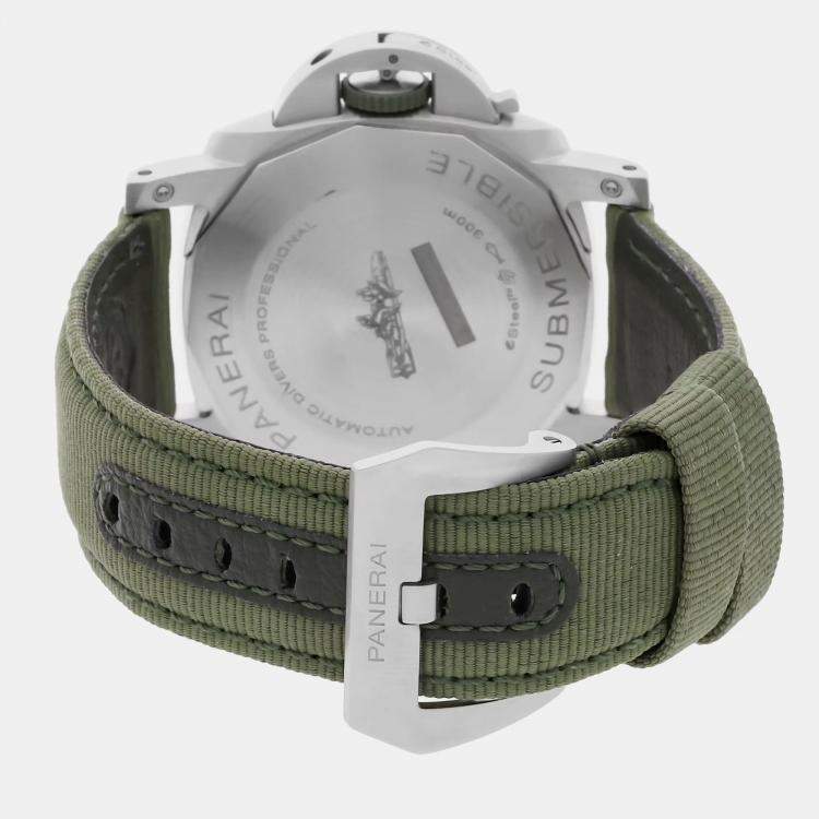 Pre Owned Pre-Owned Panerai Submersible Quarantaquattro Esteel Verde Smeraldo PAM 1287