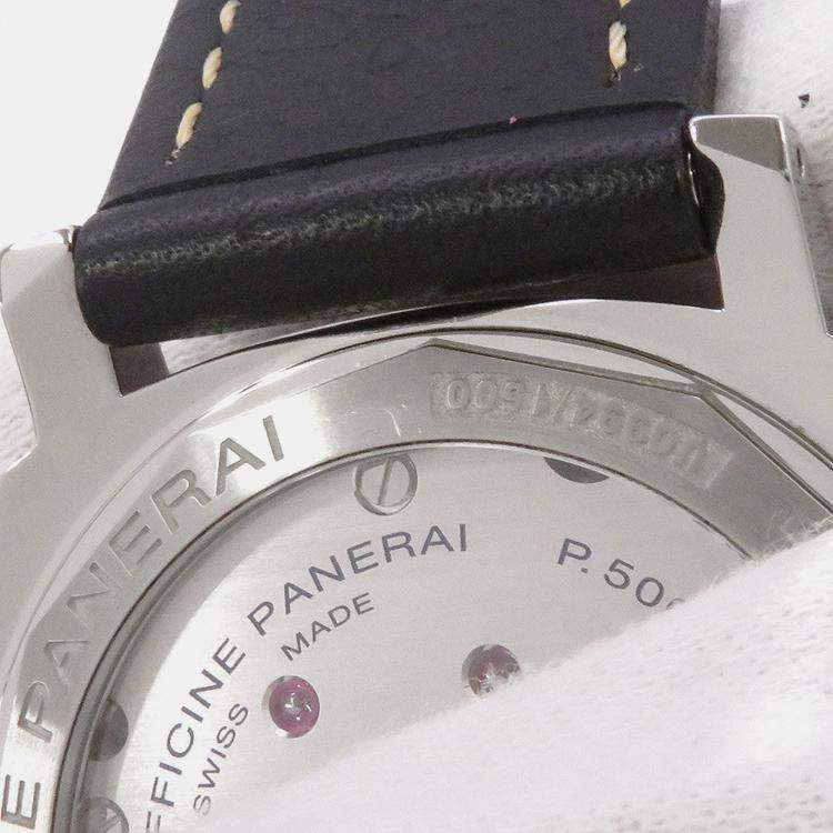 Pre Owned Panerai Luminor Marina PAM00510 Manual Winding Black Stainless Steel Men's Wristwatch 44 mm