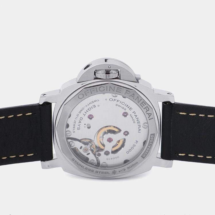 Pre Owned Panerai Luminor Marina PAM00510 Manual Winding Black Stainless Steel Men's Wristwatch 44 mm