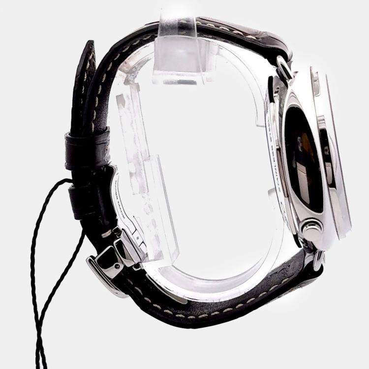 Pre Owned Panerai Radiomir Rattrapante PAM00214 Automatic Black Dial Stainless Steel Men's Wristwatch 45 mm