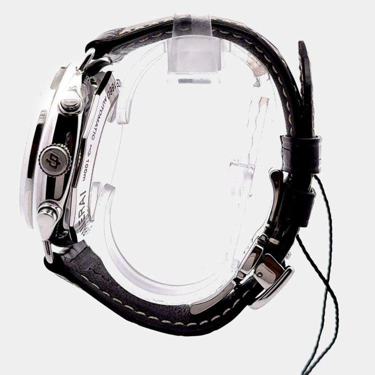 Pre Owned Panerai Radiomir Rattrapante PAM00214 Automatic Black Dial Stainless Steel Men's Wristwatch 45 mm