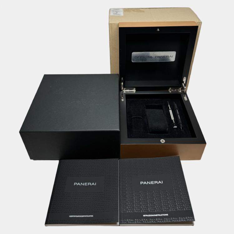 Pre Owned Panerai Luminor Submersible 1950 3 Days Chrono Flyback PAM 614 Automatic Flyback Chronograph Black Dial Titanium Men's Wristwatch 47mm