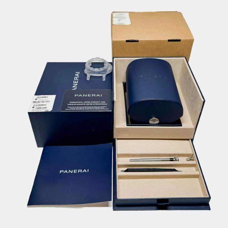 Pre Owned Pre-Owned Panerai Luminor Flyback Regatta PAM 1299 Green Automatic Titanium Men's Wristwatch 47 MM