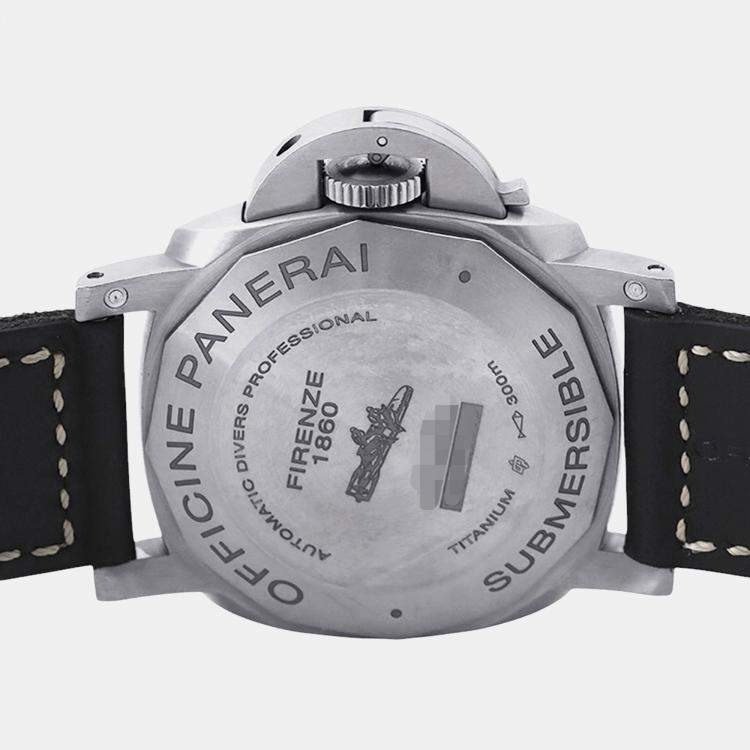 Pre Owned Panerai Luminor PAM01305 Automatic Black Titanium Men's Wristwatch 47 mm