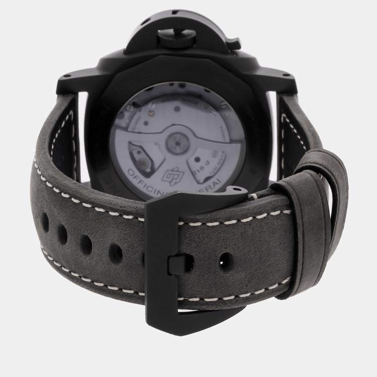 Pre Owned Pre-Owned Panerai Luminor 1950 3 Days Chronograph Flyback PAM 580 Black Automatic Ceramic Men's Wristwatch 44 MM