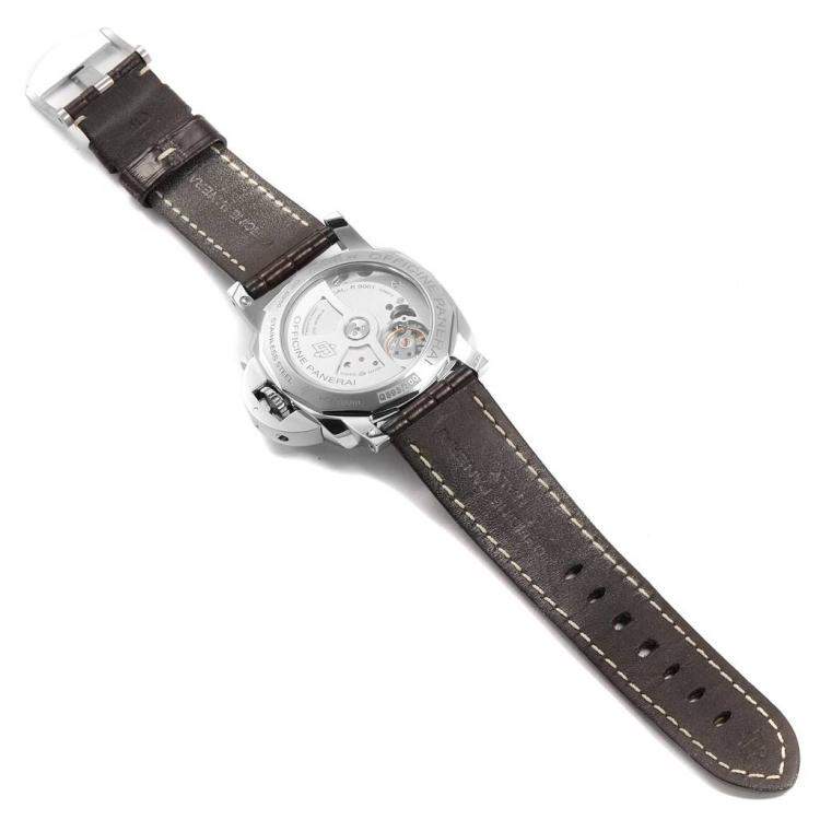 Pre Owned Panerai Black Stainless Steel Luminor 1950 PAM00535 Men's Wristwatch 42 MM