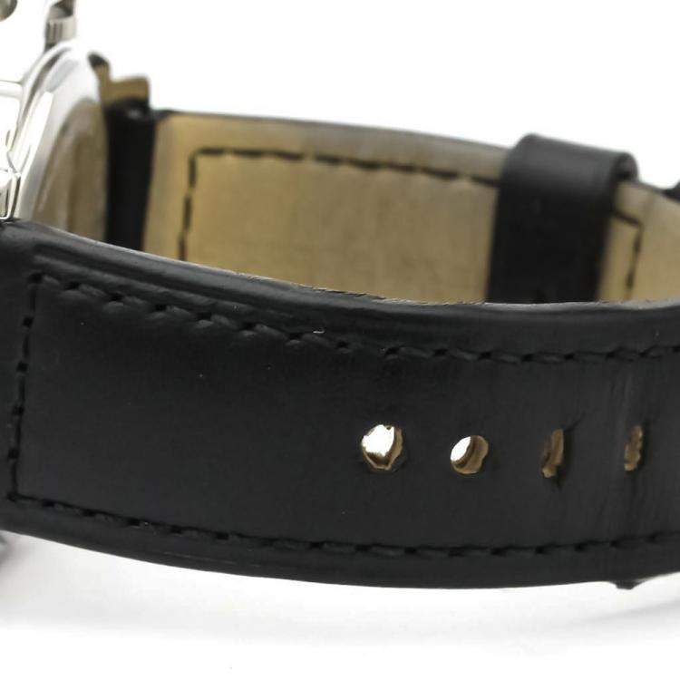 Pre Owned Panerai Black Stainless Steel Luminor Marina PAM00001 Men's Wristwatch 44 MM