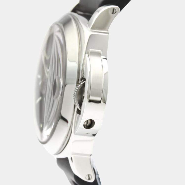 Pre Owned Panerai Black Stainless Steel Luminor Regatta Laureus Automatic PAM00107 Men's Wristwatch 43 MM