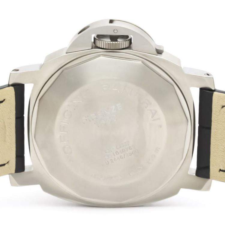 Pre Owned Panerai Blue Titanium Luminor PAM00093 Automatic Men's Wristwatch 44 mm