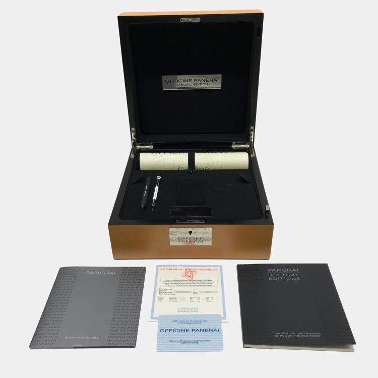 Pre Owned Panerai Black Stainless Steel Luminor PAM00357 Automatic Men's Wristwatch 44 mm
