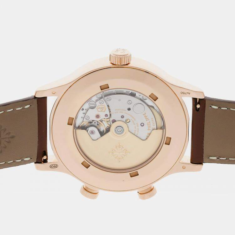 Pre Owned Patek Philippe Complications Calatrava Pilot Travel Time 5524R-001 "Tiffany & Co." Men's Watch 42 mm Automatic Men's Wristwatch 42 MM
