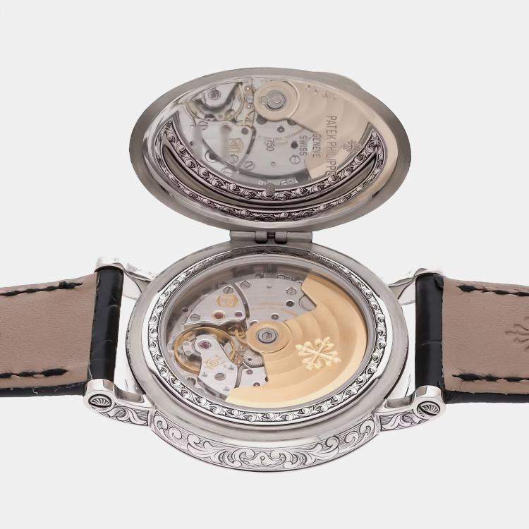 Pre Owned باتيك فيليب جراند كومبليكايشنز روزنامة أبدية 5160/500G-001 مستعملة