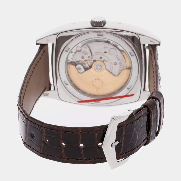 Pre Owned Patek Philippe Gondolo Calendario 5135G-010 Automatic White Gold Grey Dial Men's Wristwatch 38mm