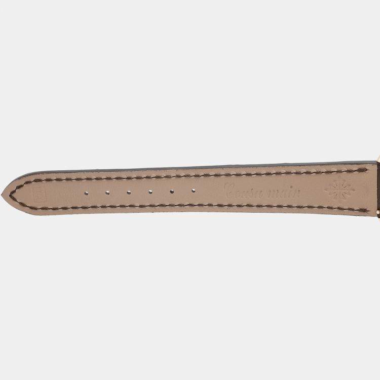Pre Owned Patek Philippe Cream 18k Rose Gold Calatrava 5123R-001 Manual Winding Men's Wristwatch 38 mm