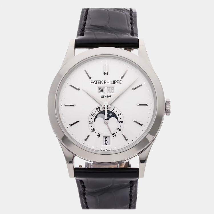 Pre Owned Patek Philippe Calatrava 5108G Automatic White Gold White Dial Men's Wristwatch 37mm