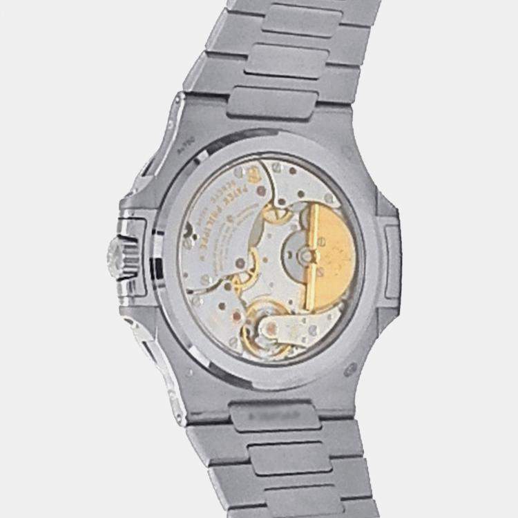 Pre Owned Patek Philippe Nautilus 5740/1G-001 Automatic Blue 18k White Gold Men's Wristwatch 40 mm