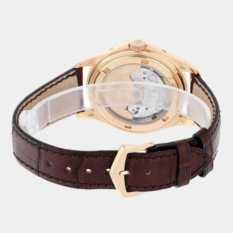 Pre Owned Patek Philippe Complications Annual Calendar 5146r-001Automatic White 18k Rose Gold Men's Wristwatch 39 mm