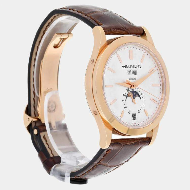 Pre Owned Patek Philippe Grand Complications 5396R-011 Automatic White 18k Rose Gold Men's Wristwatch 38.5 mm