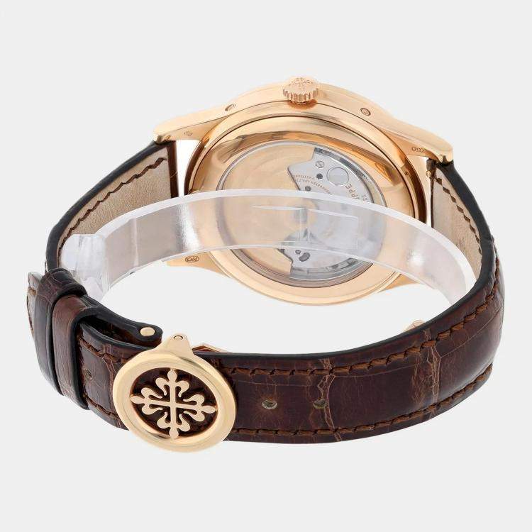 Pre Owned Patek Philippe Grand Complications 5396R-011 Automatic White 18k Rose Gold Men's Wristwatch 38.5 mm
