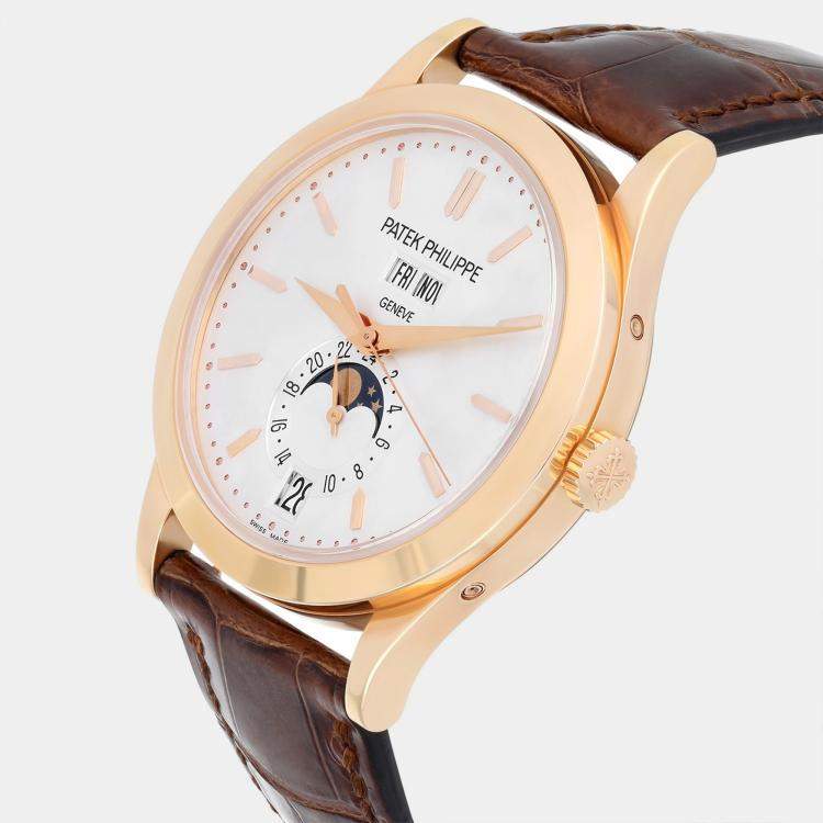 Pre Owned Patek Philippe Grand Complications 5396R-011 Automatic White 18k Rose Gold Men's Wristwatch 38.5 mm
