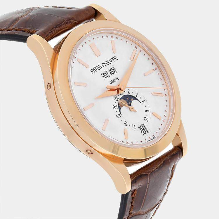 Pre Owned Patek Philippe Grand Complications 5396R-011 Automatic White 18k Rose Gold Men's Wristwatch 38.5 mm