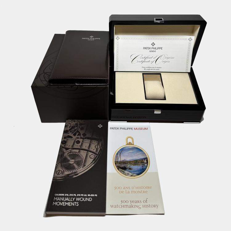 Pre Owned Patek Philippe Calatrava 6119G-001 Manual Winding Grey 18k White Gold Men’s Wristwatch 39mm