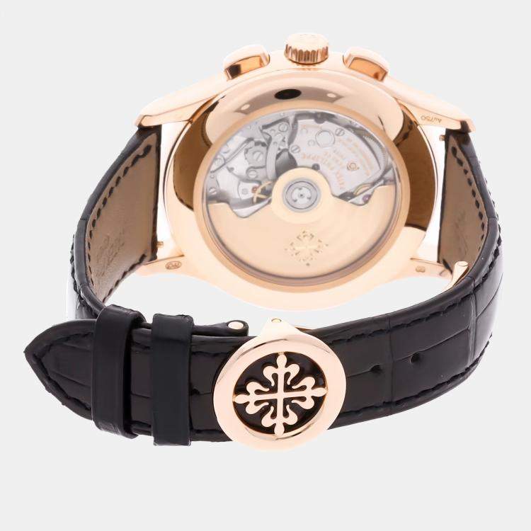 Pre Owned Patek Philippe Complications 5905R-001 Automatic Brown 18k Rose Gold Men’s Wristwatch 42 mm