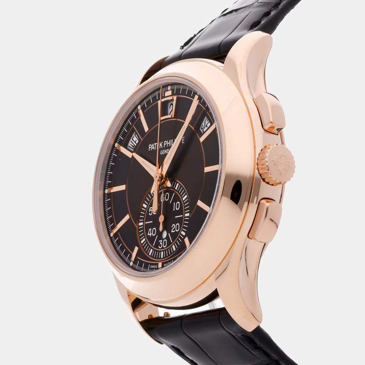 Pre Owned Patek Philippe Complications 5905R-001 Automatic Brown 18k Rose Gold Men’s Wristwatch 42 mm