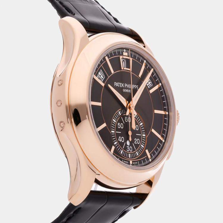 Pre Owned Patek Philippe Complications 5905R-001 Automatic Brown 18k Rose Gold Men’s Wristwatch 42 mm