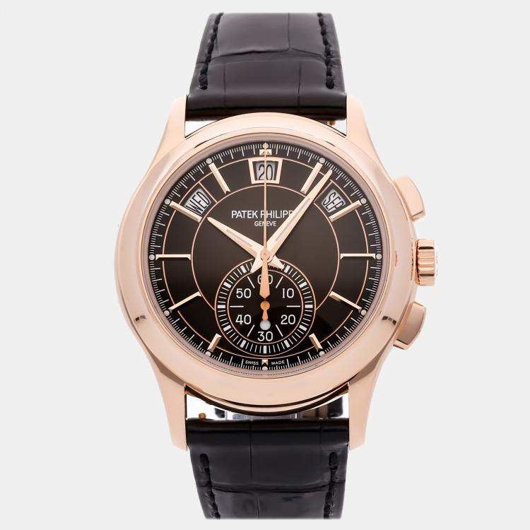 Pre Owned Patek Philippe Complications 5905R-001 Automatic Brown 18k Rose Gold Men’s Wristwatch 42 mm
